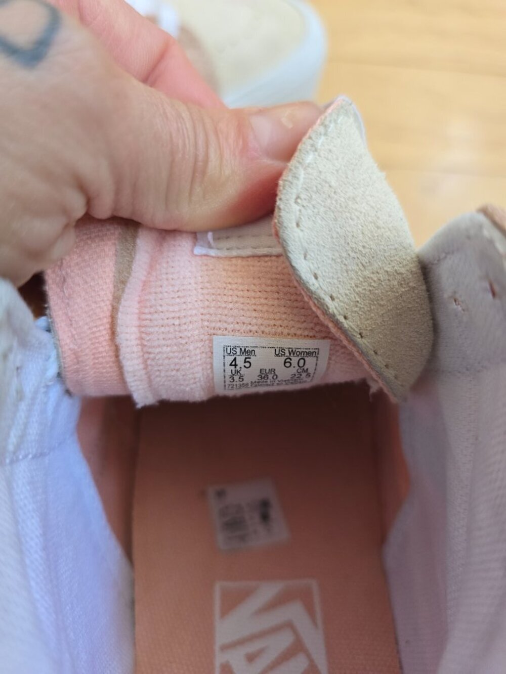 Vans | SK8-Hi Tapered Stackform peach colorblock sneakers | WMS 6 - Picture 6 of 11
